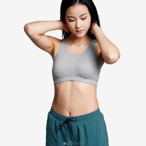Grana Structured Sports Bra Gray Taiwanese Tech NEW Racerback Small